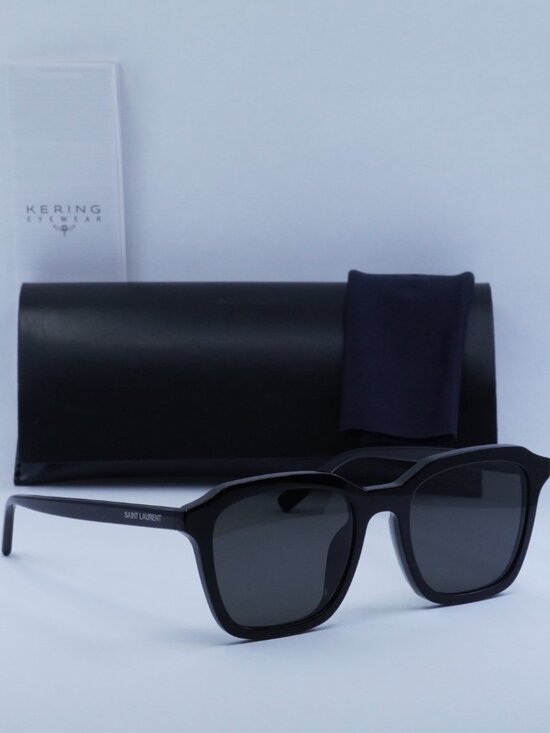 Saint Laurent SL457 001 Square Unisex Sunglasses - Black main image 7